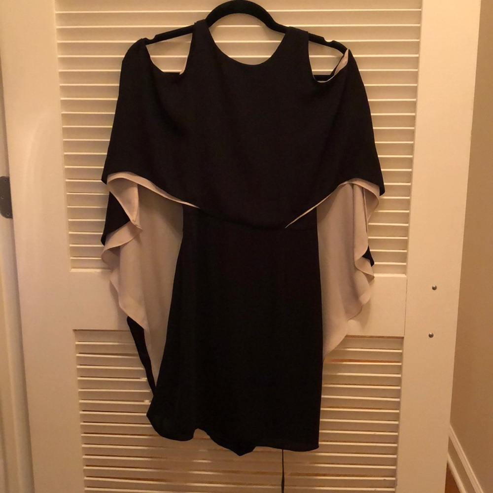 Black and cream formal dress